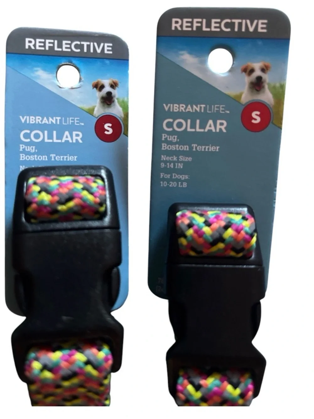 Vibrant Life | Reflective COLLAR | Multicolored Sturdy Clasp Close S M L 4 Avail